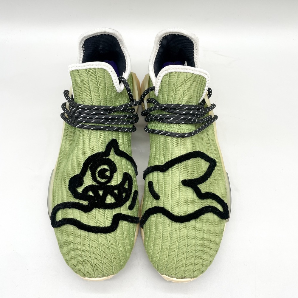 Adidas Mens 13 Pharrell BBC Ice Cream NMD Hu Running Dog Green Primeknit Sneaker
